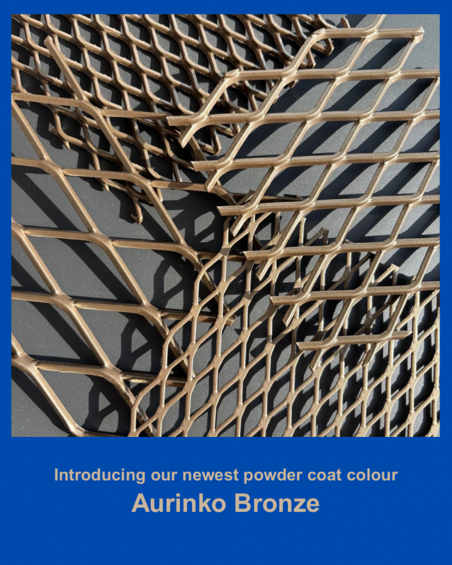 Ferrier Wire + Design Metals New Powder Coat Aurinko Bronze